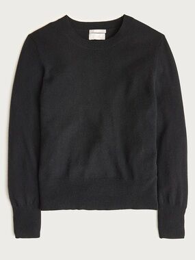 NWT J. CREW Women’s 100% Cashmere classic-fit crewneck sweater black XXS *NOTE*